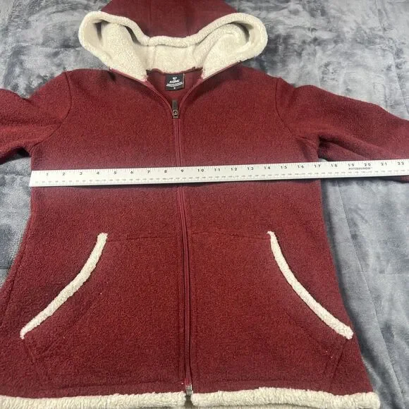 Kuhl Women's Hooded Alfpaca Fleece Zip Up Burgundy Small outdoor hiking - Picture 6 of 10